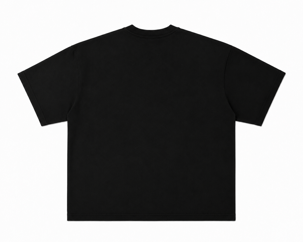 Black Unisex Box Fit Tee